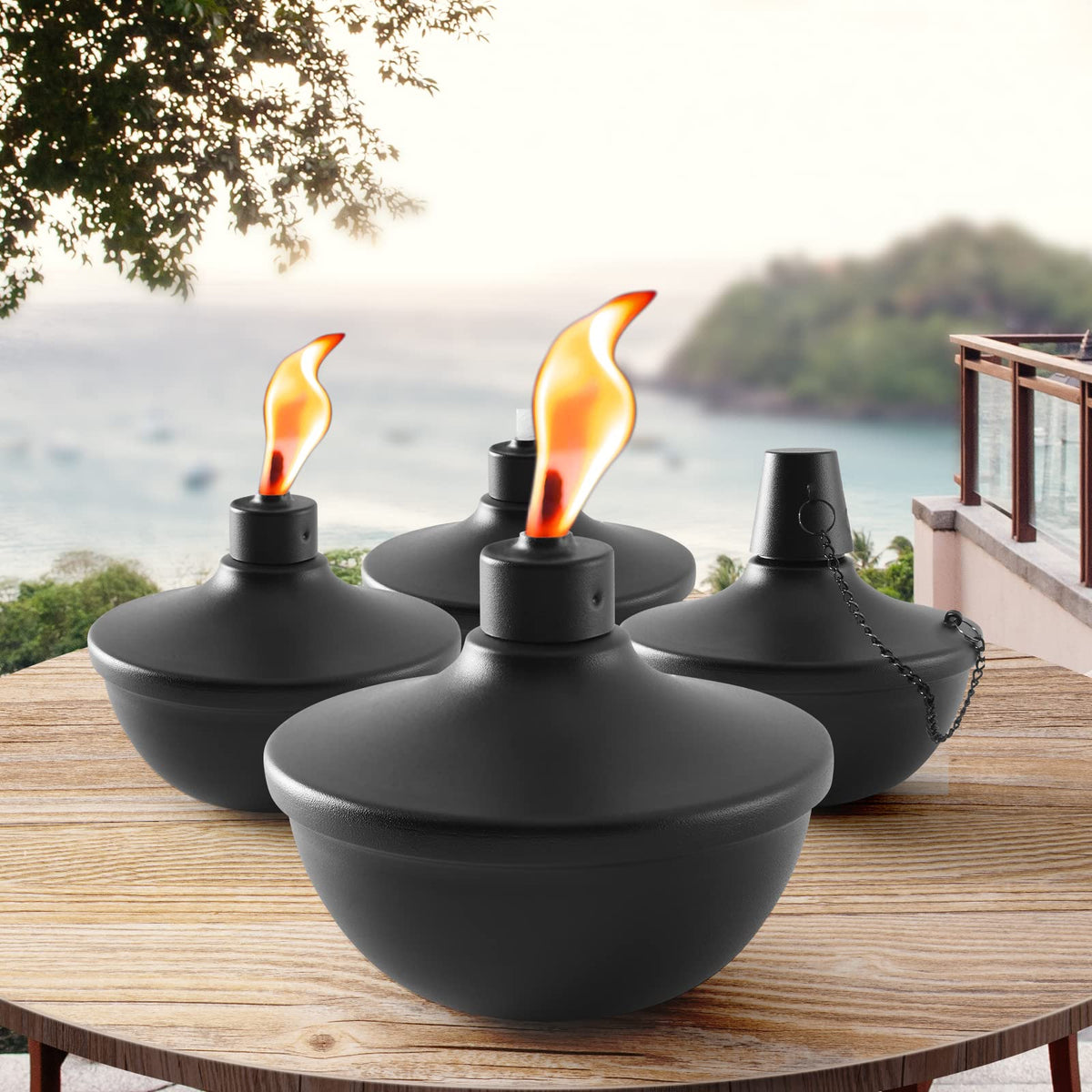 SNOGSWOG party torch with warm glow for beach gatherings.