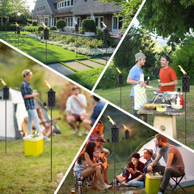 Patio or backyard ambience with SNOGSWOG citronella torches