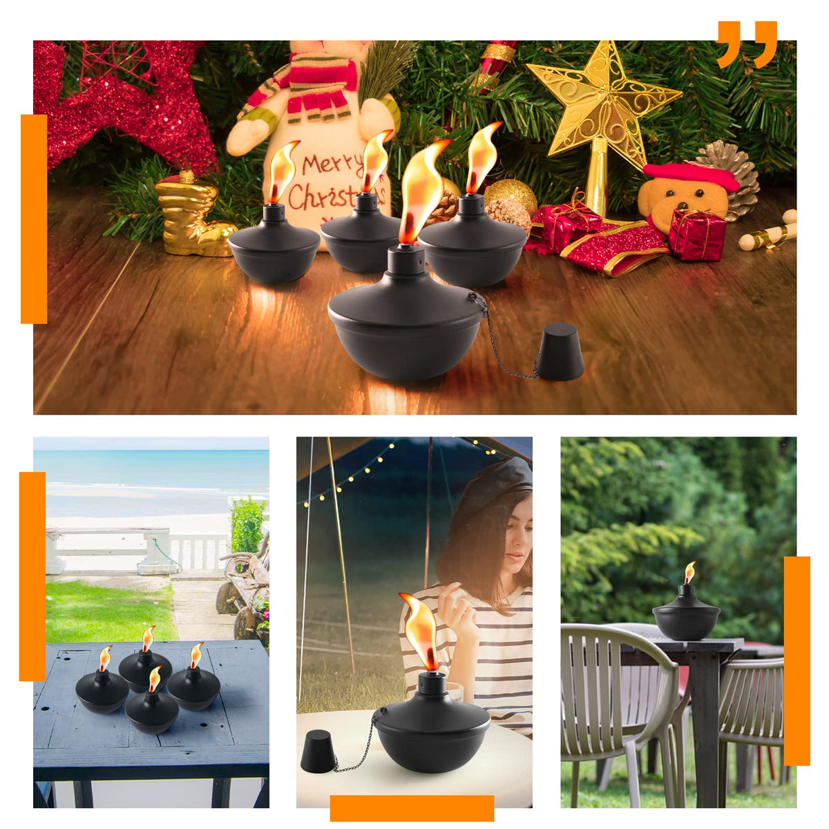 SNOGSWOG yard torch with wick and snuffer for safe lighting.