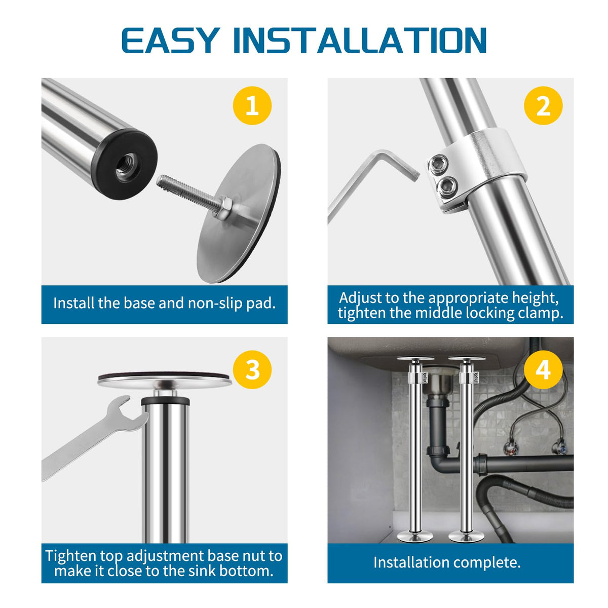 Snowtaros heavy-duty brackets handle up to 660 pounds for sturdy loads.