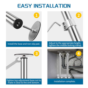 Snowtaros heavy-duty brackets handle up to 660 pounds for sturdy loads.