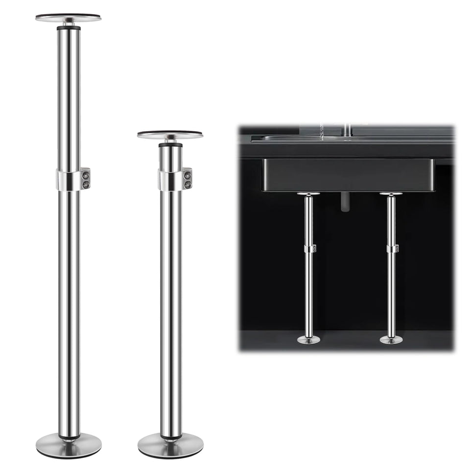 Snowtaros undermount sink brackets in stainless steel provide durable, wobble-free support.