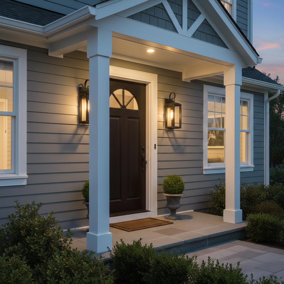 SNRU two-pack display showcases versatile porch and garage lighting