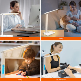 snsok desk lamp clock-alarm-feature adds bedside reminders and wake-ups