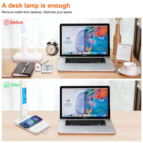 snsok desk lamp USB port enables quick device charging at your workspace