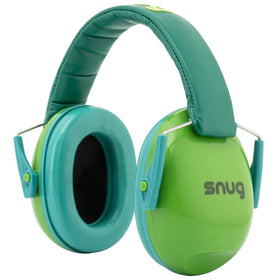 Snug Kids Earmuffs green foldable design for compact travel and storage