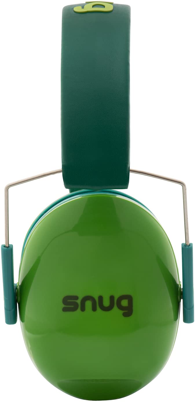 Snug Kids Earmuffs green soft cushions for gentle, comfortable contact