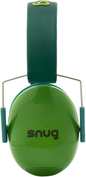 Snug Kids Earmuffs green soft cushions for gentle, comfortable contact