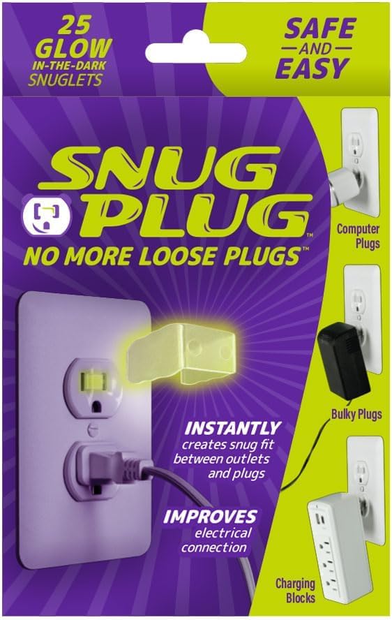 Snug Plug secures a loose outlet with a discreet plug.