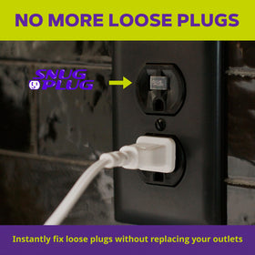 Snug Plug tightening plug applied to a loose outlet