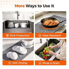 Snuggery sink protector used as a defrosting area for frozen foods