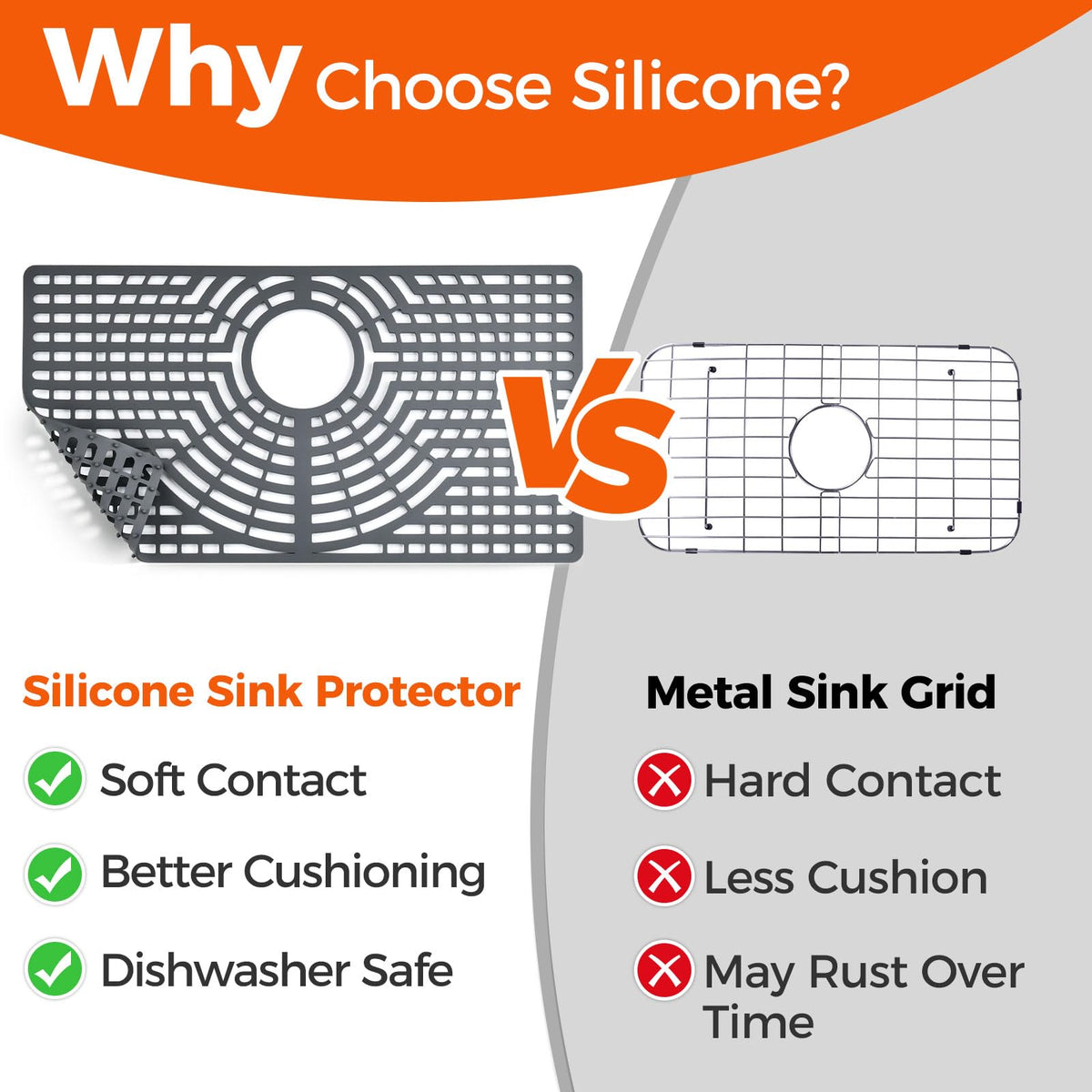 Non-slip Snuggery mat shields dishware during washing and drying