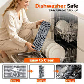 Snuggery silicone sink protector fits single, double, and farmhouse sinks