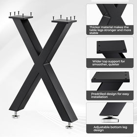 SNYXXOZ coffee table legs installation-ready with pre-drilled mounting plate for quick DIY setup