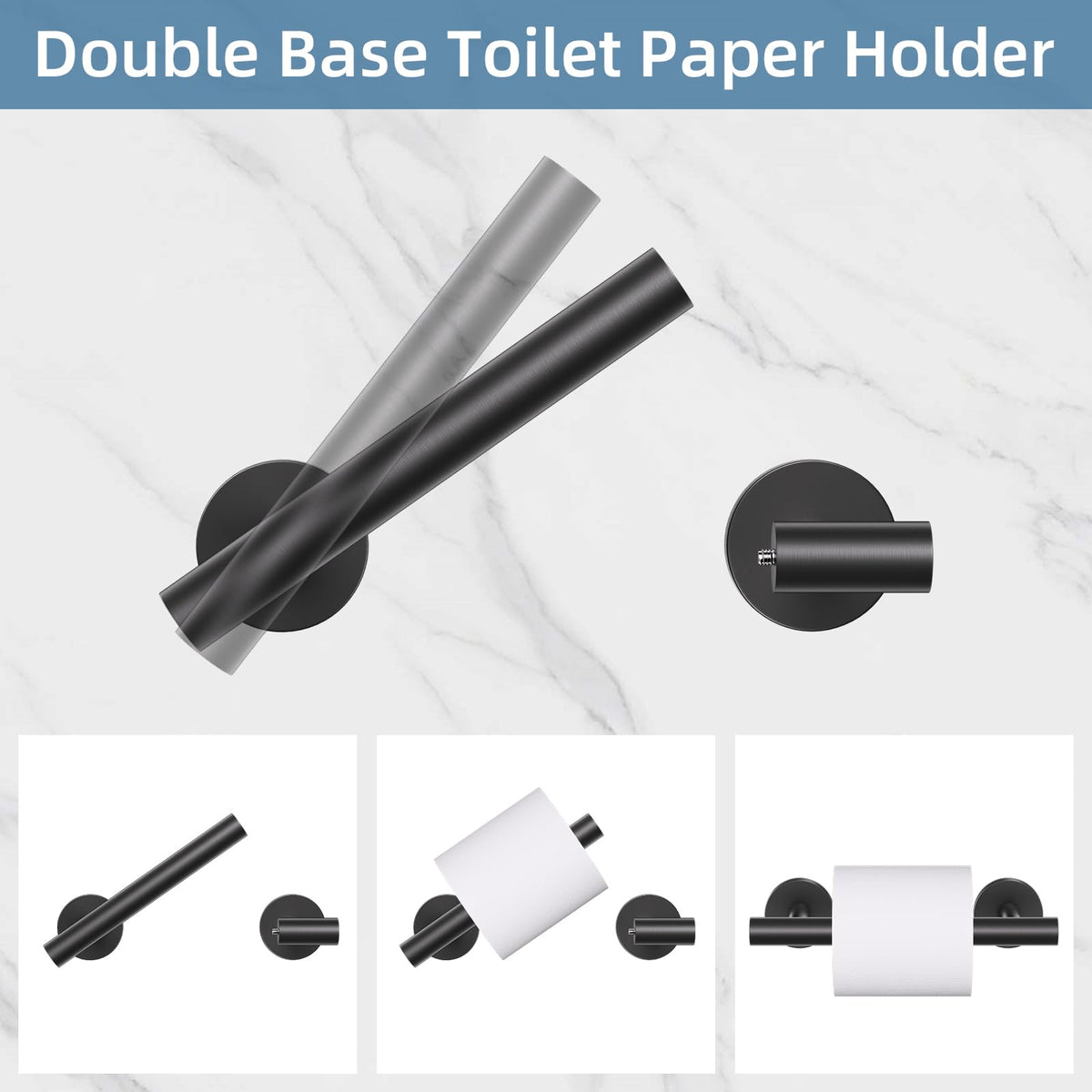 SOAEZ black robe and towel hooks for versatile storage.