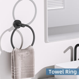 SOAEZ black toilet paper holder offers easy reach and a clean look.