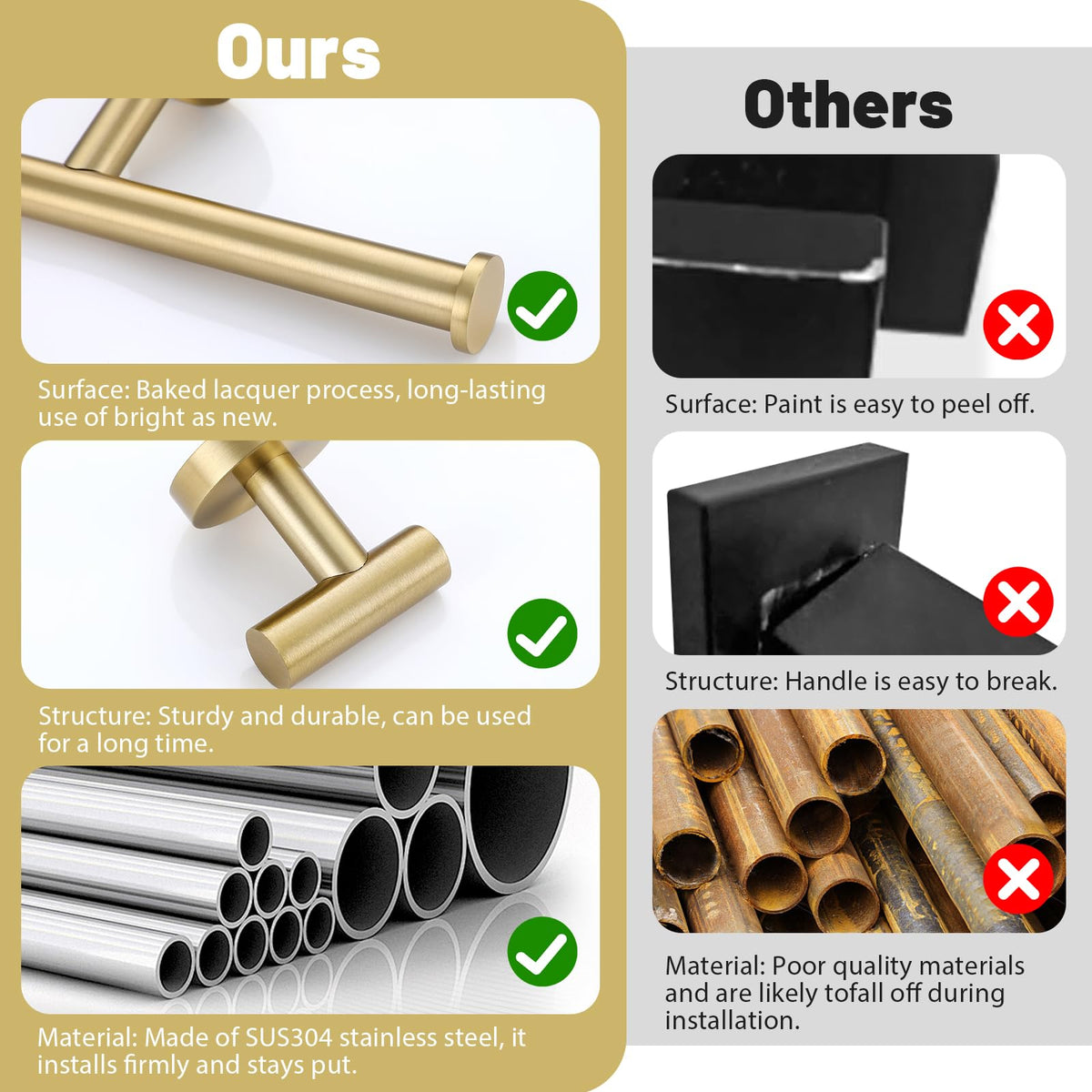 Soaez brushed gold towel ring pair enhances bathroom organization.