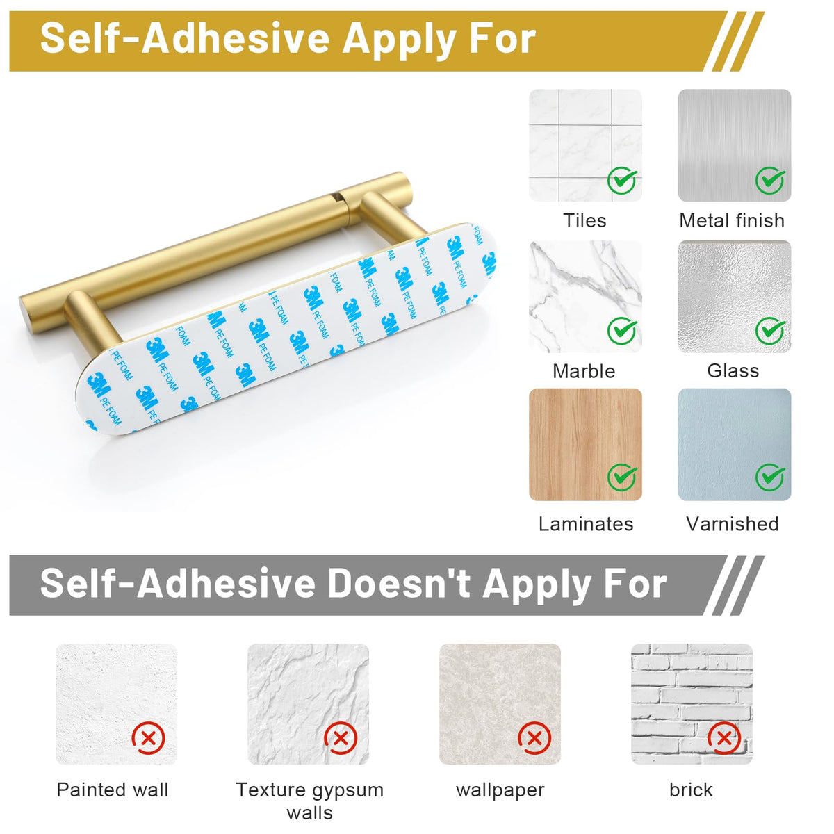 Soaez brushed-gold finish adds a premium look with durable protection.