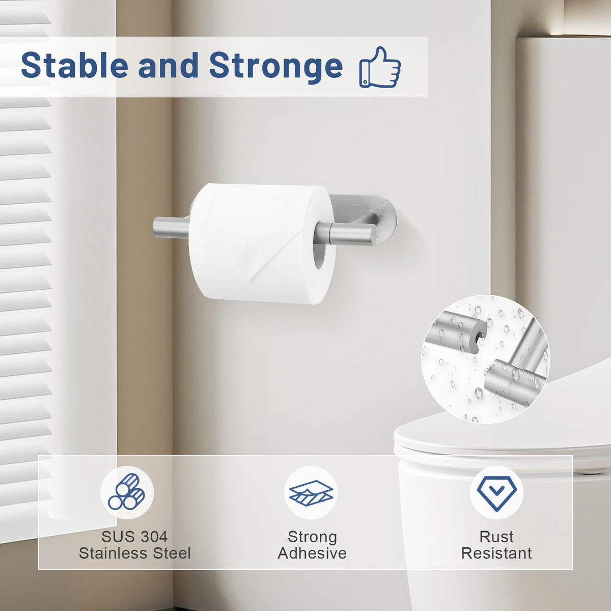 soaez swivel double-base design enhancing stability for toilet paper