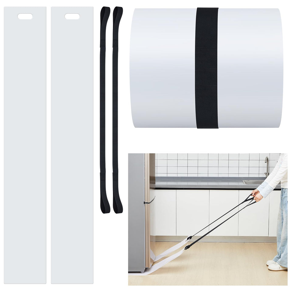 Soaoo 2-set long appliance slider with pull strap ready for safe maneuvering on floor