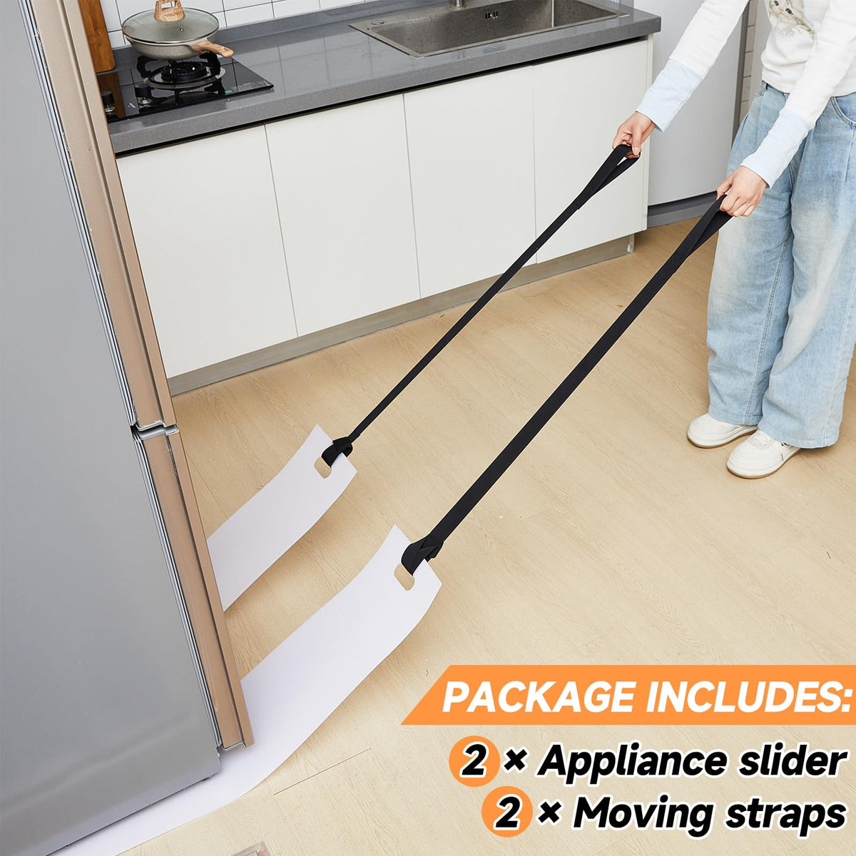 Soaoo floor-protective sliders glide on hardwood to prevent scratches