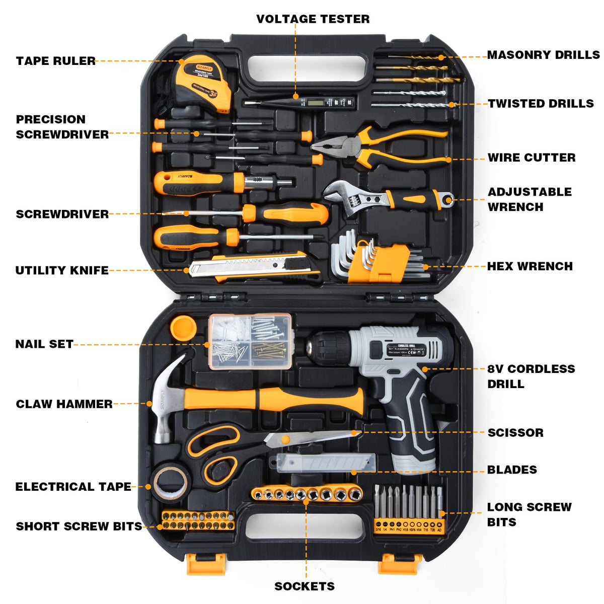 SOARFLY 8V cordless drill in action offers comfortable handling for beginners.
