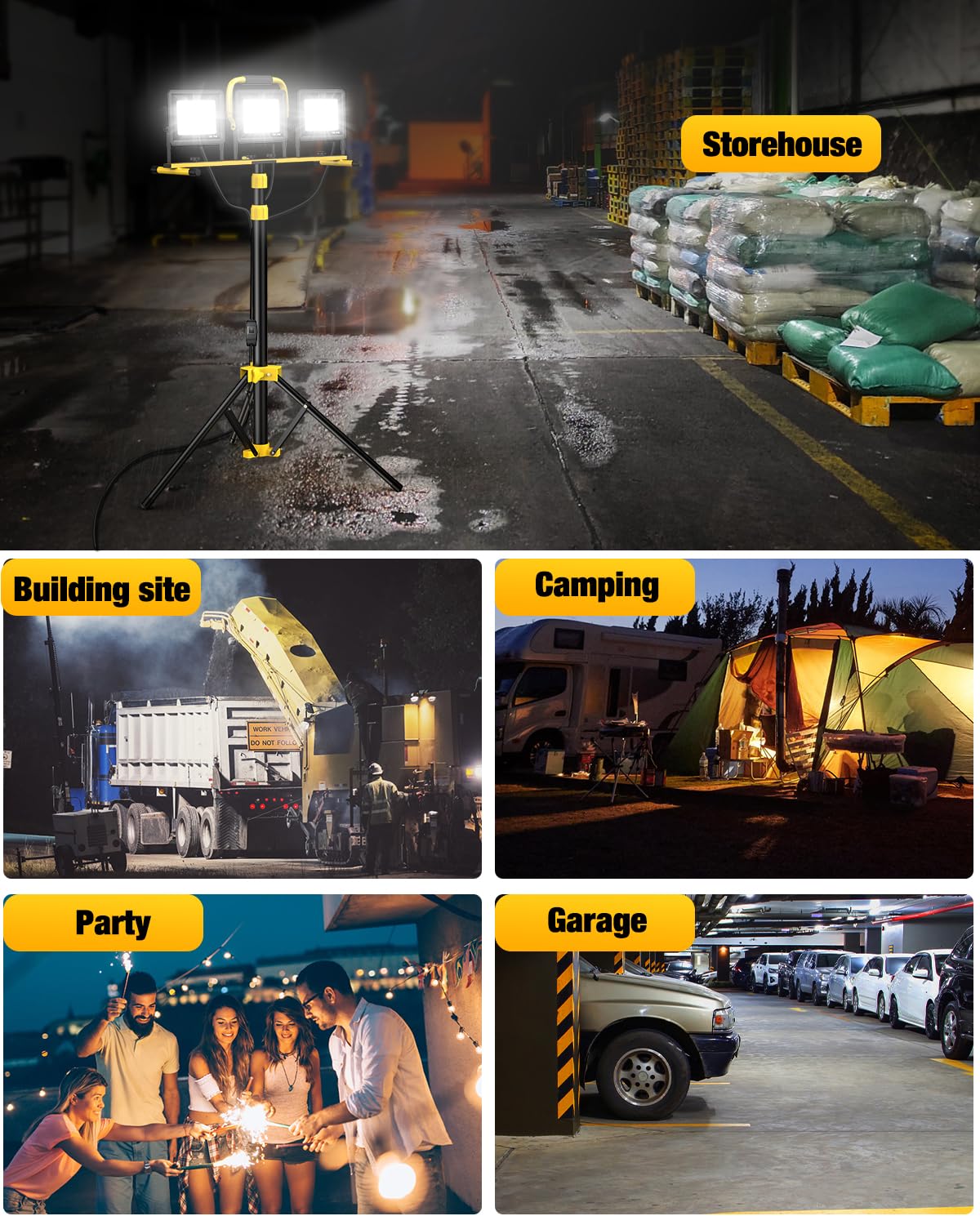 SOARFLY IP66 waterproof LED work light withstands rugged outdoor job sites.