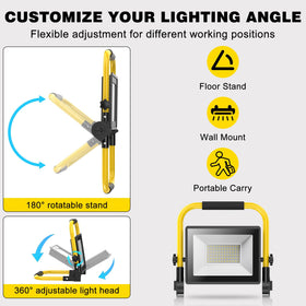 SOARFLY portable light with 6ft cord reaches distant work areas.