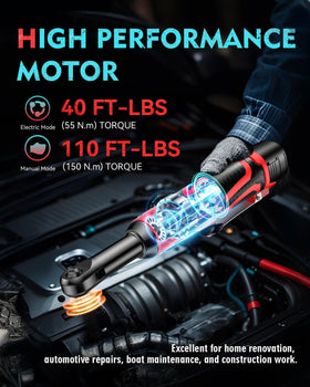 Variable speed control from 0 to 450 RPM for precise fastening.