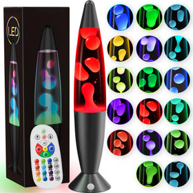 Soarling 17-color LED liquid motion lamp front view for vibrant mood lighting.