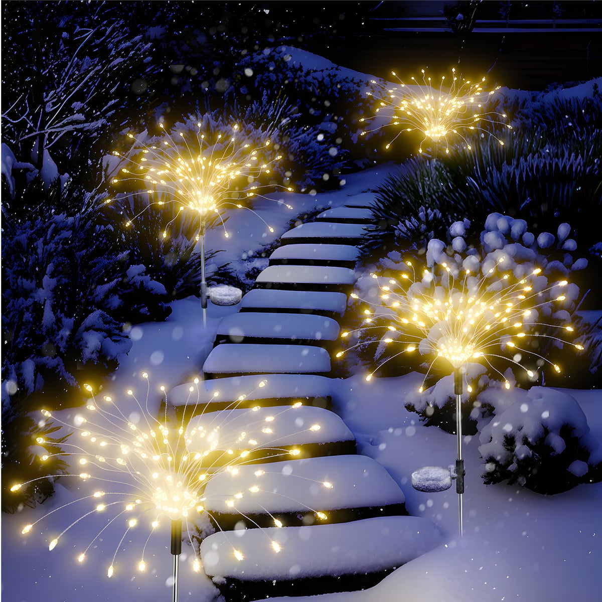 Soarling Solar Fireworks Lights easy setup for quick outdoor decorating and parties