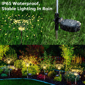 Soarling Solar Fireworks Lights steady mode provides soft, consistent garden ambiance