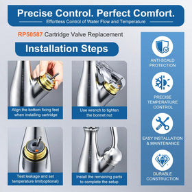 SOASEMBE easy DIY replacement for single-handle faucets.