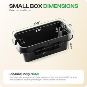 SockitBoX box with power strip inside for tidy outdoor setup