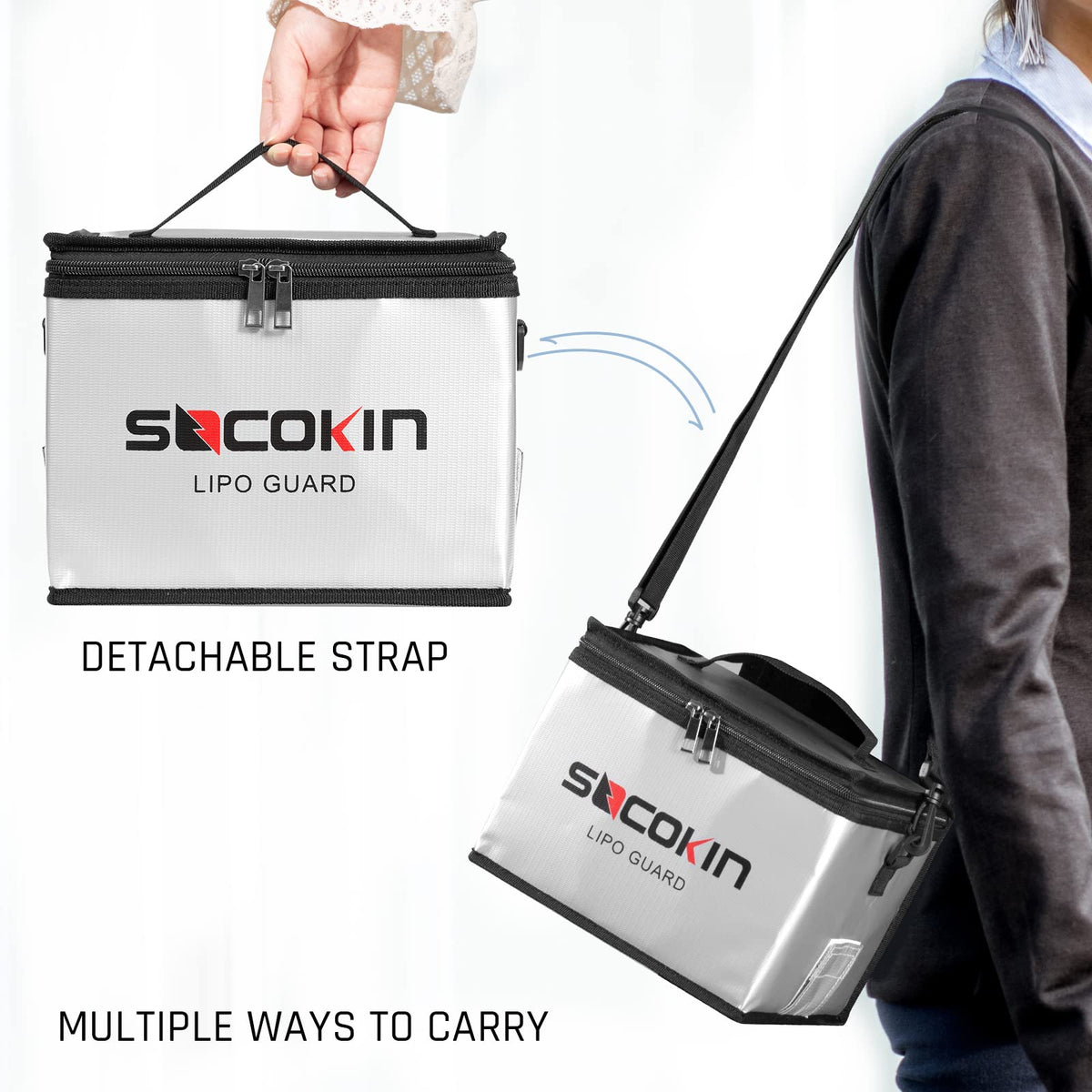Socokin Lipo Bag small battery pouch ideal for individual cells and transport