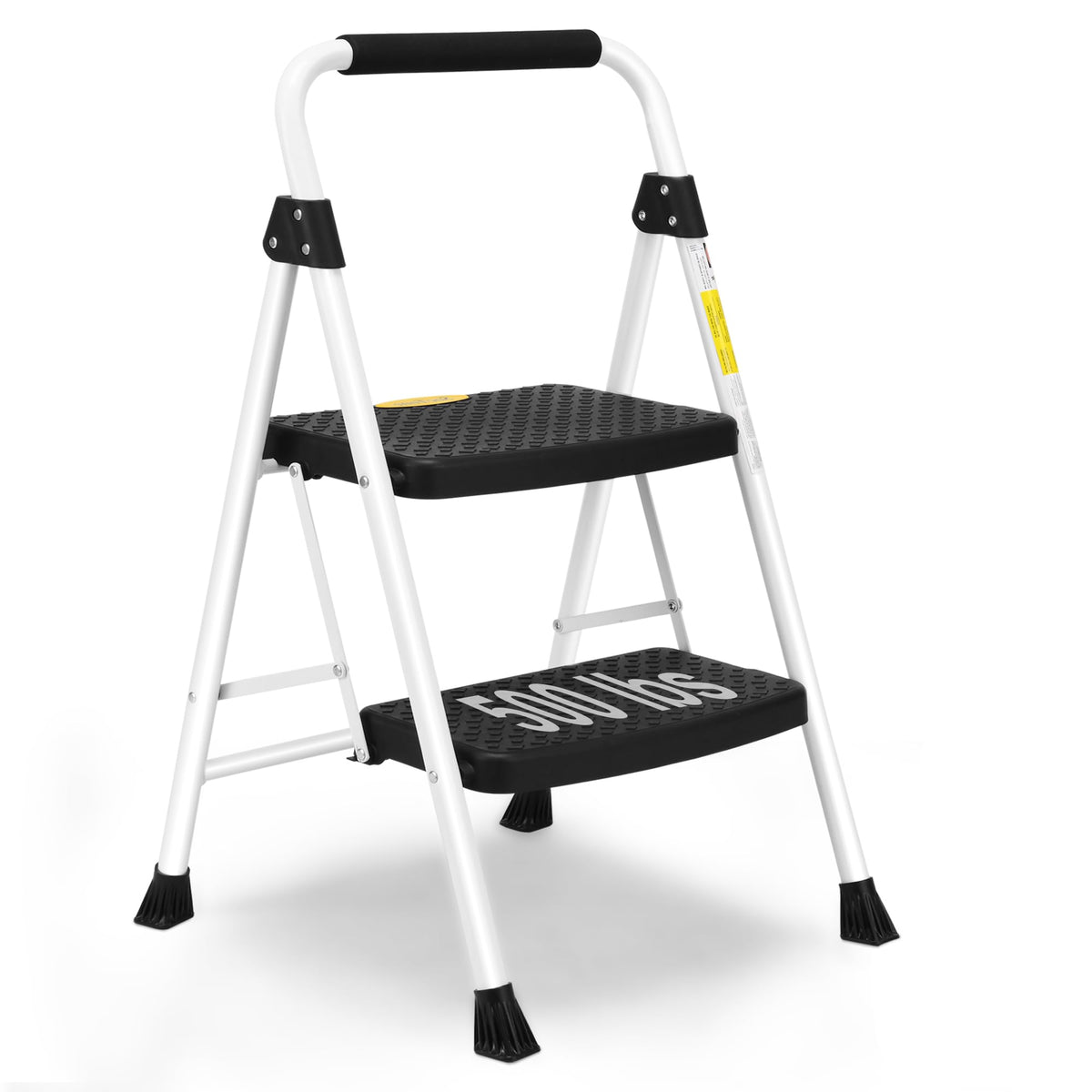 Soctone 2-step ladder folded for compact storage
