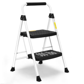 Soctone 2-step ladder folded for compact storage