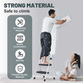 Soctone 2-step ladder ready for use on demand