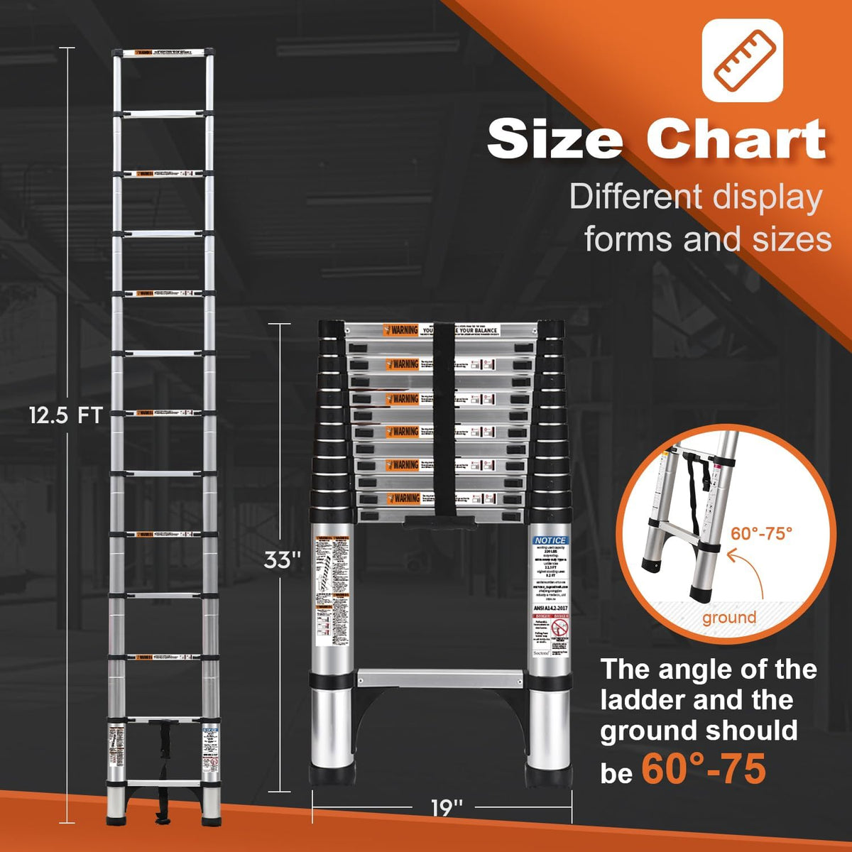 Soctone aluminum ladder frame resistant to wear and corrosion