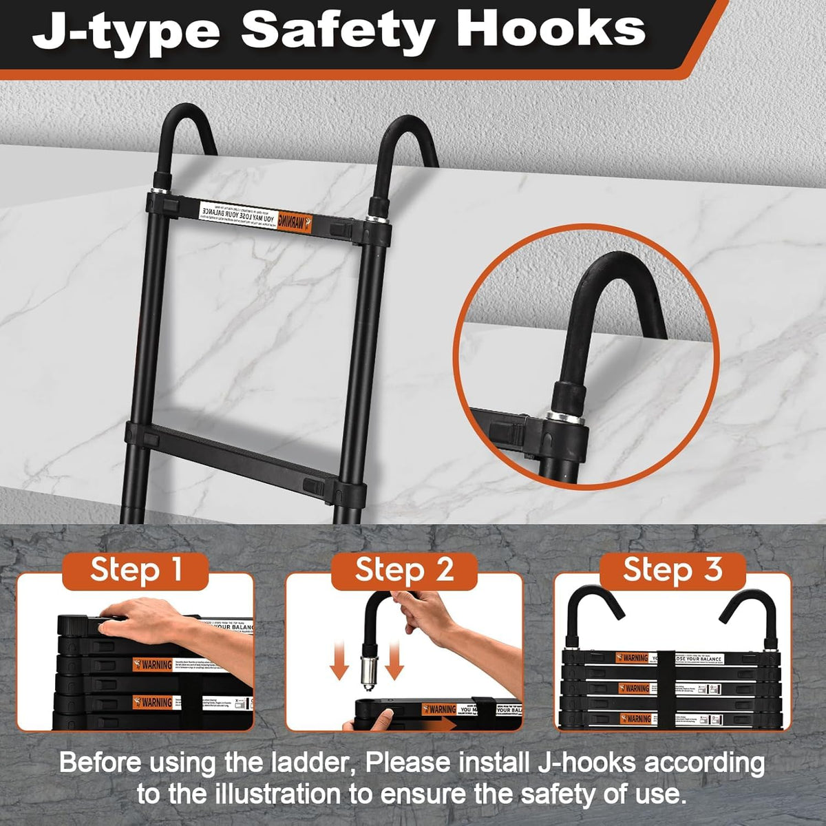 Soctone ladder hooks enable versatile mounting for roof and RV projects.