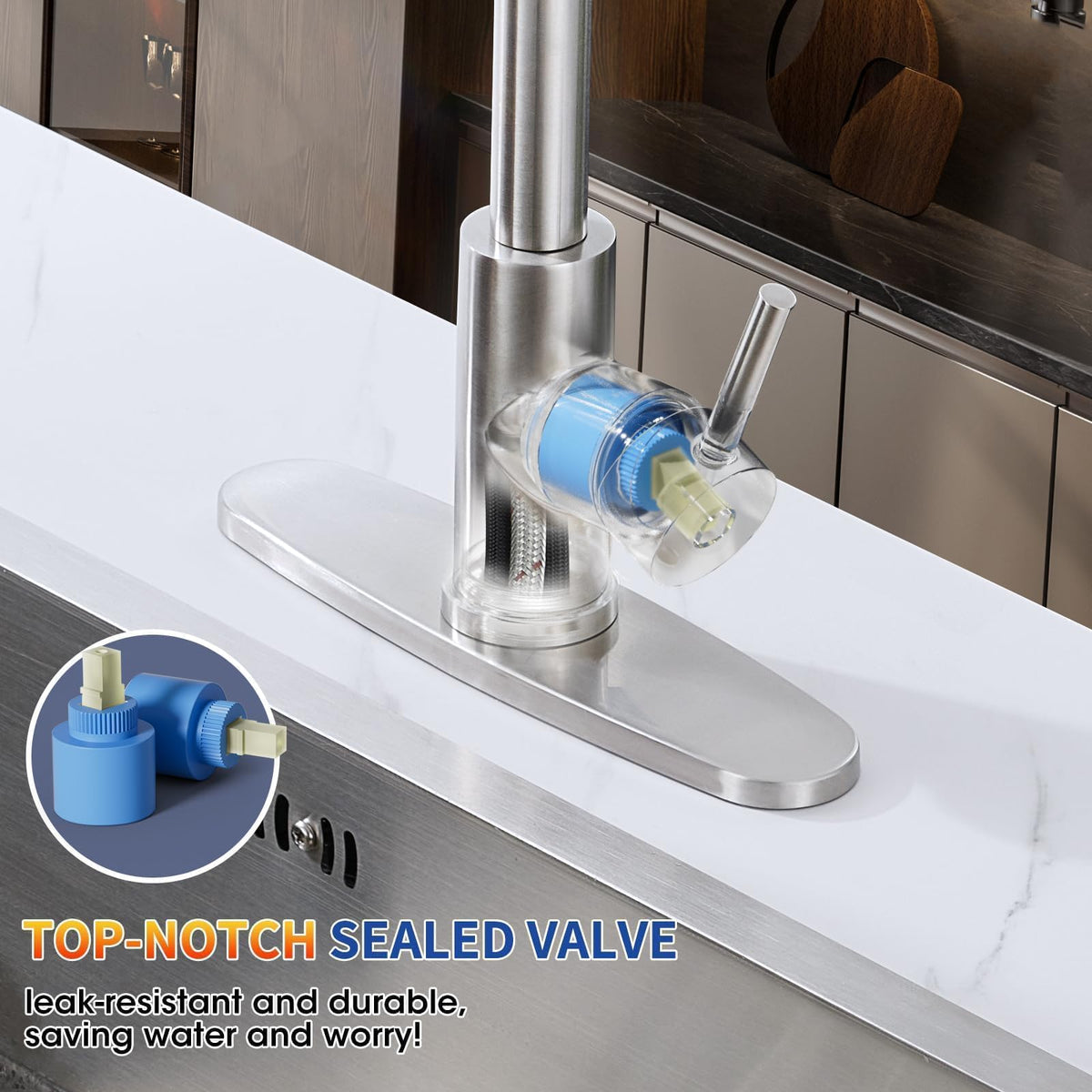 SOEBIZ 360-degree rotation provides full sink coverage during chores