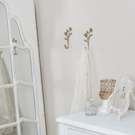 Dark gold finish on SOFFEE DESIGN hooks enhances farmhouse aesthetics and durability