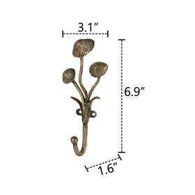 SOFFEE DESIGN bathroom towel and key hanger with gold mushroom hooks