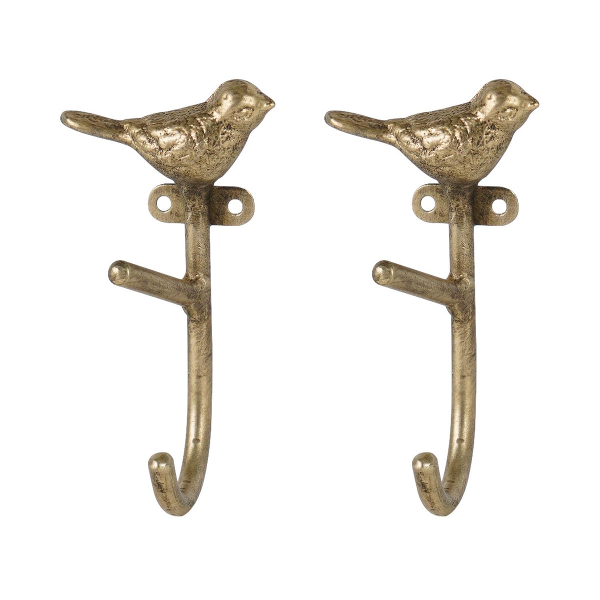 Soffee Design bird-branch hook gold close-up for stylish entryway organization