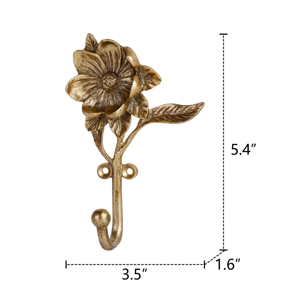 SOFFEE DESIGN golden flower hooks bathroom towel hanging with vintage charm