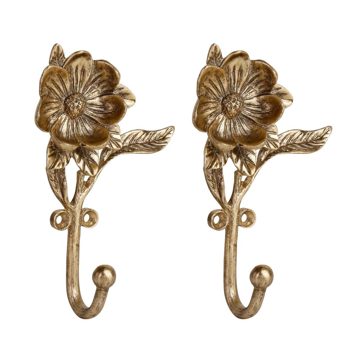 SOFFEE DESIGN golden flower hooks entryway with elegant storage for coats and bags
