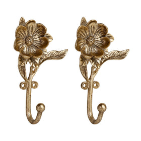 SOFFEE DESIGN golden flower hooks entryway with elegant storage for coats and bags