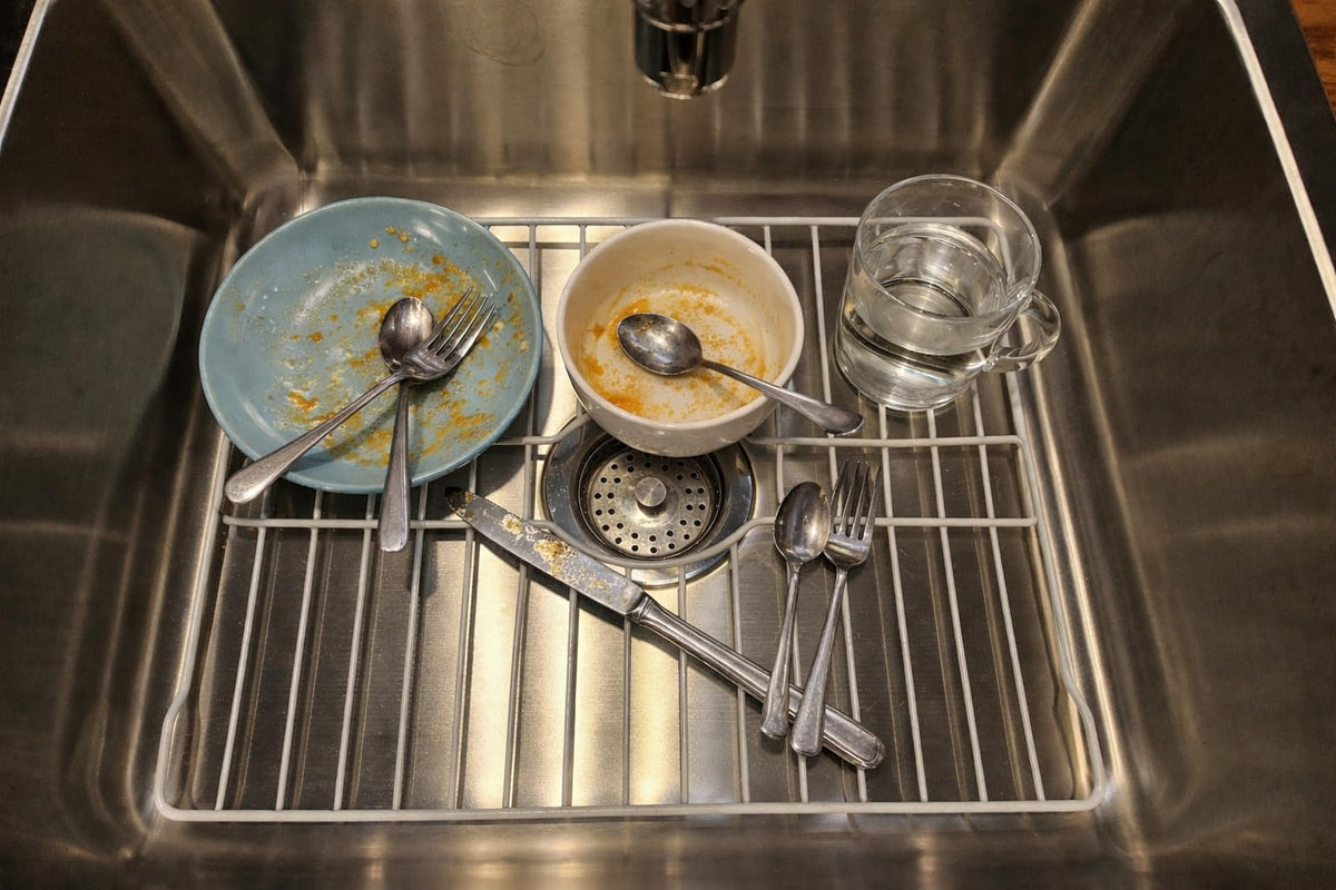 SOFINNI kitchen sink drying rack doubles as a dish rack for air drying
