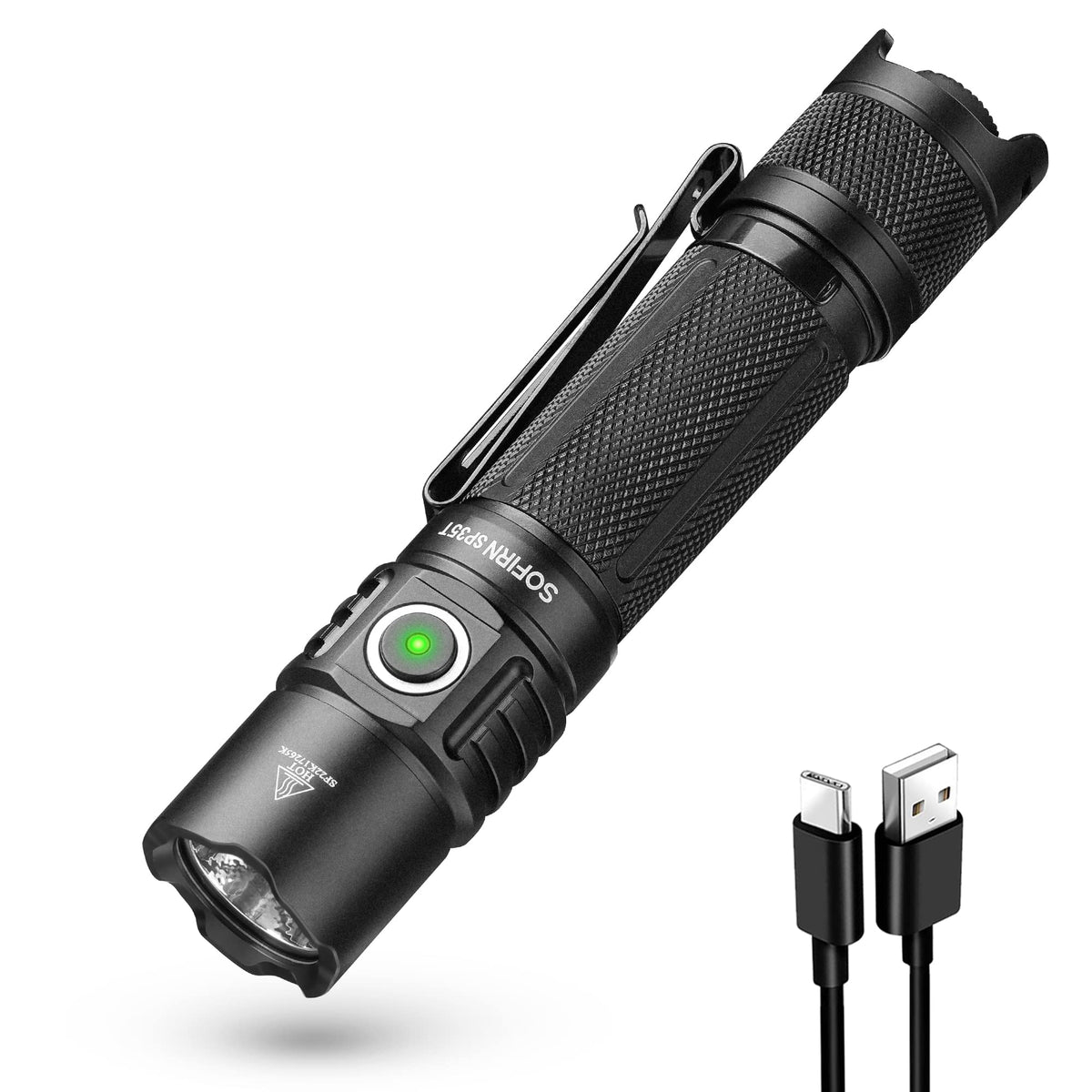 Sofirn SP35T front view highlights compact, portable design for everyday carry.