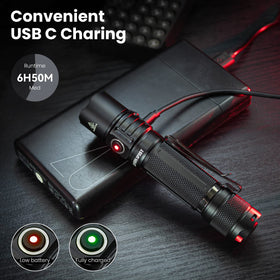 Sofirn SP35T included battery and USB-C charging cable.